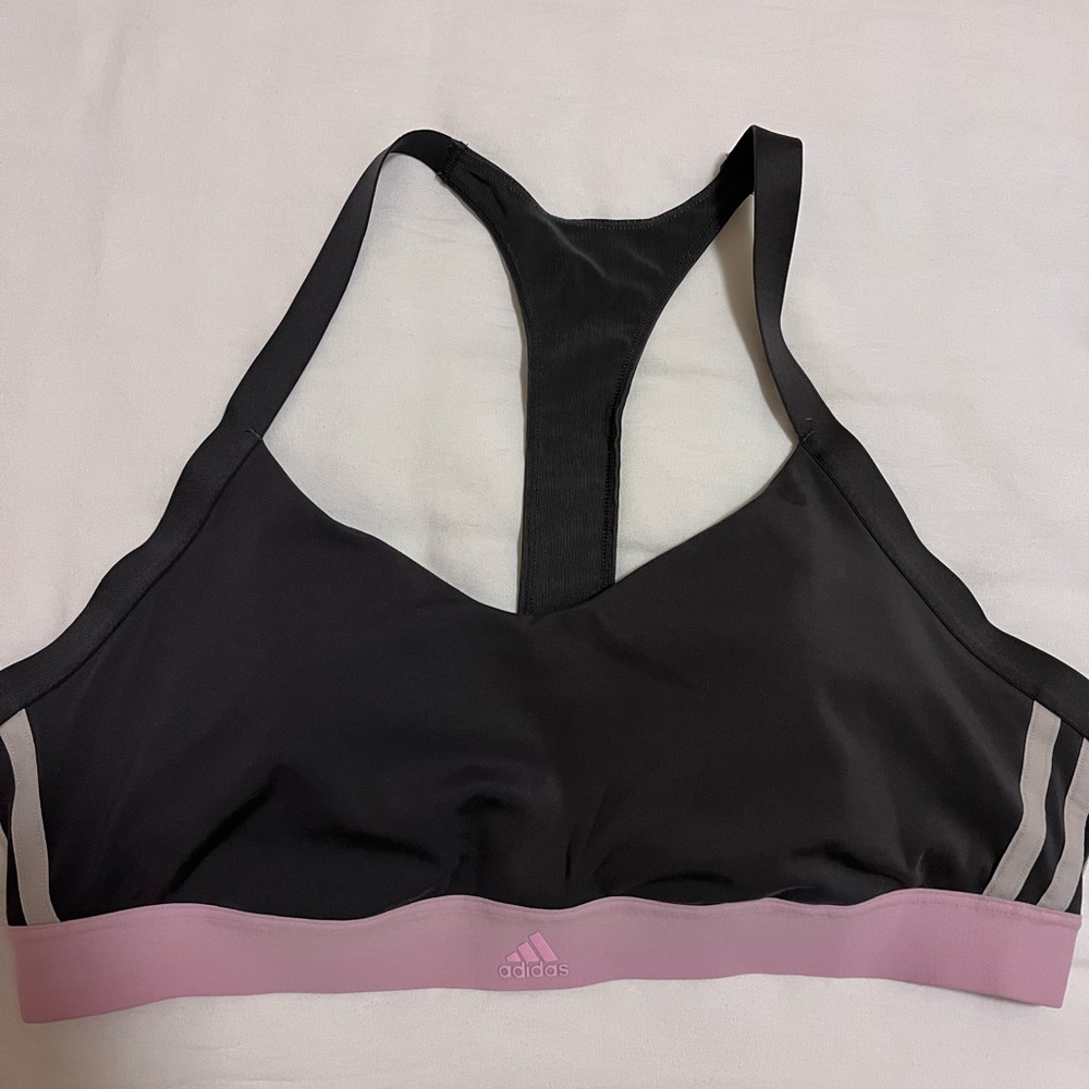 adidas Black and Pink Sports Bra